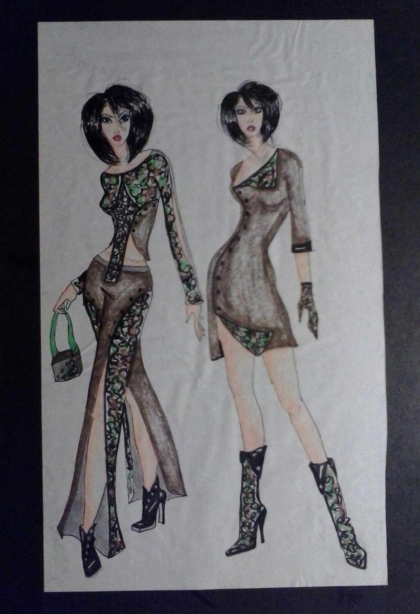TamArtCreate's tweet photo. I remember writing songs around the time when I drew these very artistic clothing pieces #DancerInspiredFashionArt https://t.co/GrcVafuvdB