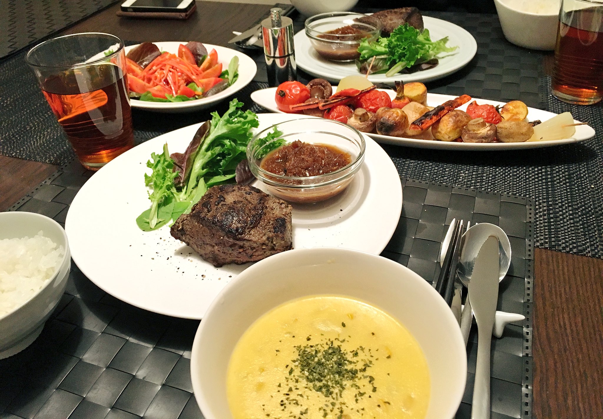 טוויטר 献立メモ W בטוויטר Birthday Dinner 佐賀牛の低温真空調理ローストビーフ オーブン焼き野菜 金時人参のマリネサラダ コーンスープ コーヒーシフォンケーキ お腹ペコリン部 料理 Twitter家庭料理部 誕生日 記念日ディナー 料理