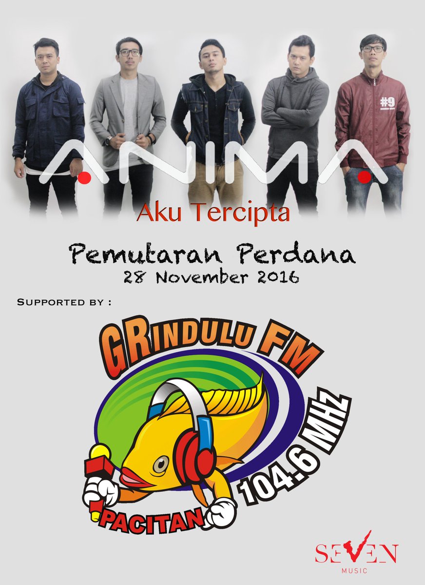 #NOW #PEMUTARANPERDANA 

<a href="/ANIMA_INDONESIA/">ANIMA BAND</a> #AkuTercipta ~ <a href="/Sevenesia/">SevenMusicIndonesia</a> 

#GHR #GrinduluHotRequest
#MD <a href="/DewiqAriyani/">MD @radiogrindulufm</a>