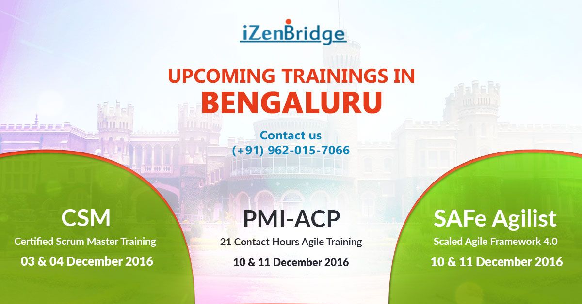 iZenBridge's tweet photo. Check our upcoming programs in #Bengaluru.  Join now and take your career to next level. https://t.co/12y07WmHjL