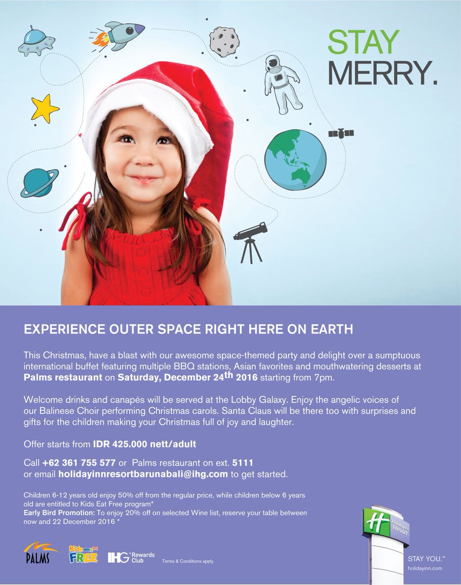 Stay Merry
Cherish your Christmas memories this year with family and friends over a sumptuous international buffet
barunabali.holidayinnresorts.com/special-offers…