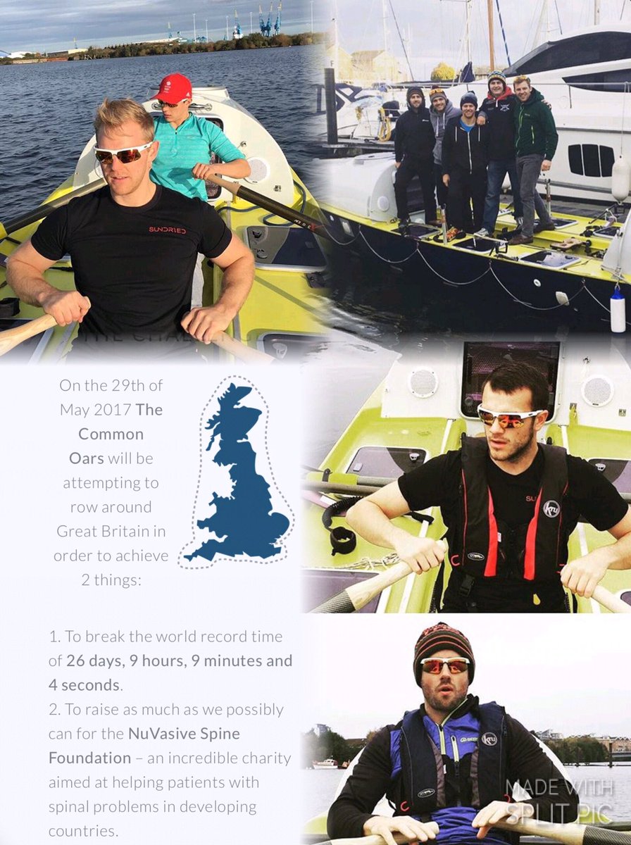 #RevoSunglasses R delighted 2 support <a href="/TheCommonOars/">The Common Oars</a> #WorldRecord #charity #row starting 29thMay17
#NuVasiveSpineFoundation <a href="/coxlesscrew/">Coxless Crew</a>✌️️😎