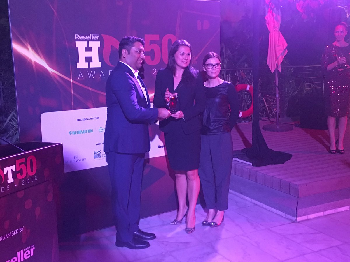 'Best partner enablement initiatives by a vendor' awarded to #Juniper by Middle East Reseller #Hot50Awards16. Well done Claire Jones &amp; team!