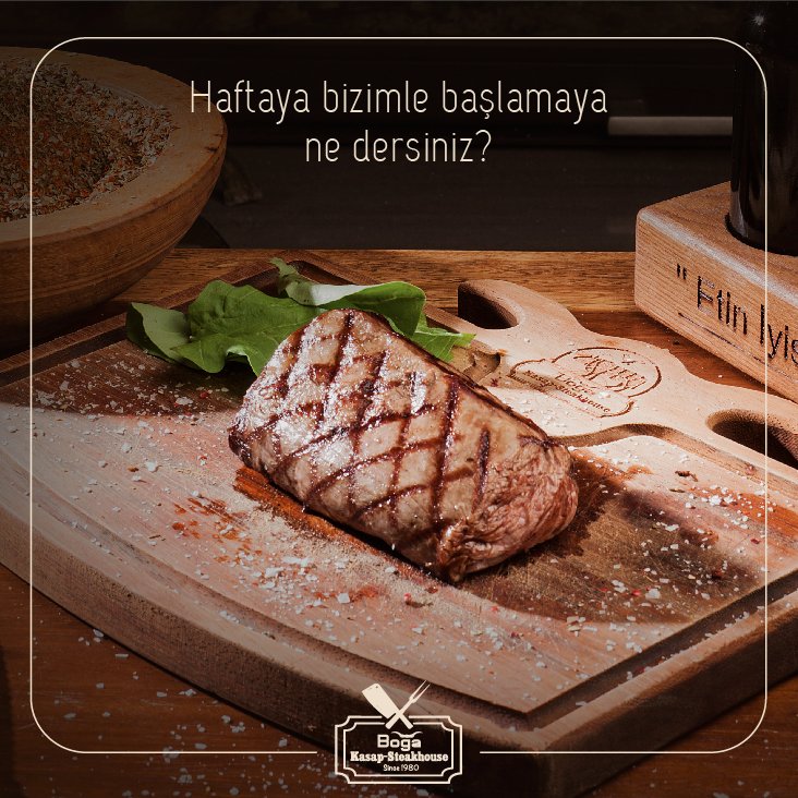 Haftaya bizimle başlamaya ne dersiniz? Bekleriz; (0212) 295 11 50 / 51 Kağıthane / İstanbul #bogasteakhouse #steak #steakhouse
