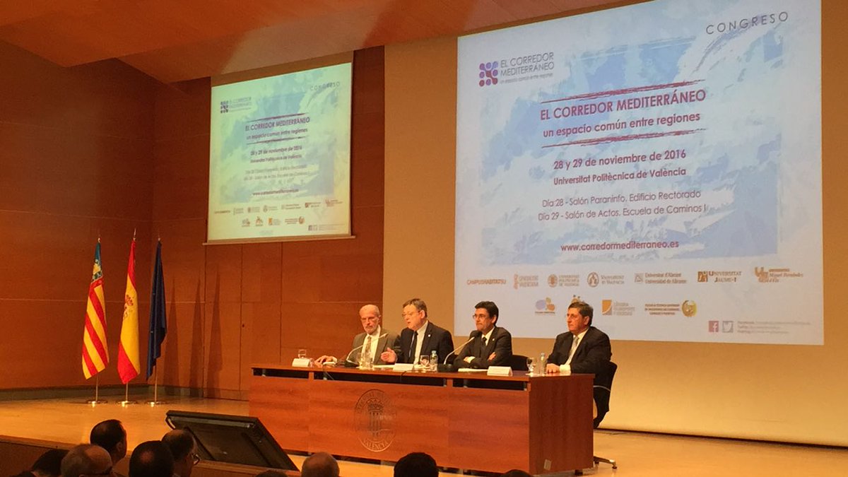 🚄 ‘Este congreso, <a href="/corredormediter/">CorredorMediterráneo</a>, demuestra que el sistema universitario público está totalmente comprometido con la CV’ <a href="/ximopuig/">Ximo Puig</a>