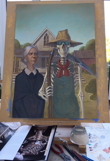 PaulKidby's tweet photo. On my easel today: #Discworld Gothic. Almost finished...
#painting https://t.co/VlY6wKw7Bd