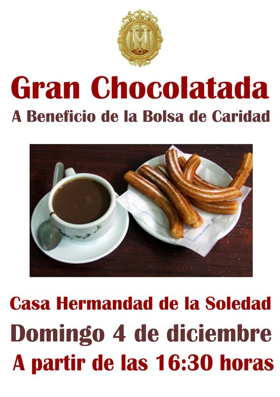 MiradyVed's tweet photo. El próximo Domingo 4 de diciembre a las 4:30 de la tarde, tendrá lugar en la Casa Hdad una  Chocolatada a beneficio d a la Bolsa de Caridad https://t.co/KQsM2QErSp
