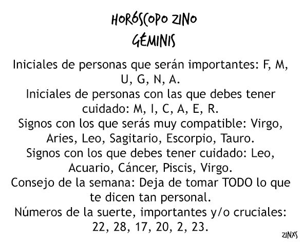 zinos__'s tweet photo. #TePonemosEnCuatro
#HoróscopoZino #Géminis
Parte I, II, III &amp; IV. https://t.co/otpPOzt1Vu