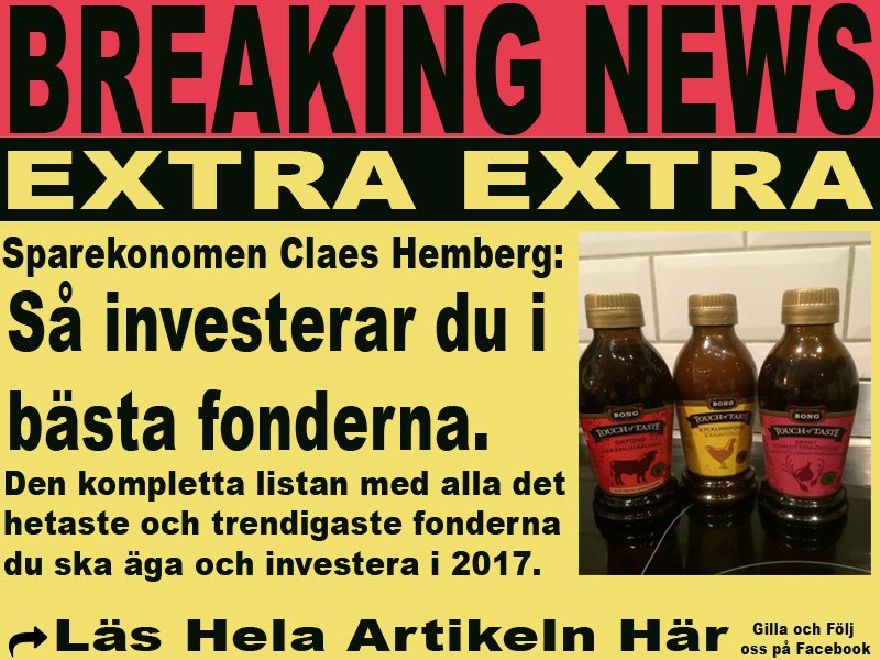 ExtraExtraSe's tweet image. #investera #spara #ekonomi #nyheter24 #aftonbladet #humor #roligt #ExtraExtra
#fonder #aktier #omni #svt