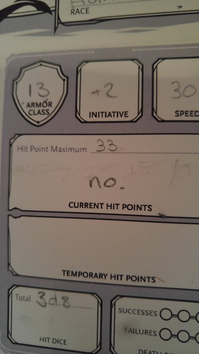 DungeonsNChill's tweet photo. When your player runs out of hp.
#dnd #dncpodcast #savingthrows https://t.co/y1Ts682IZH