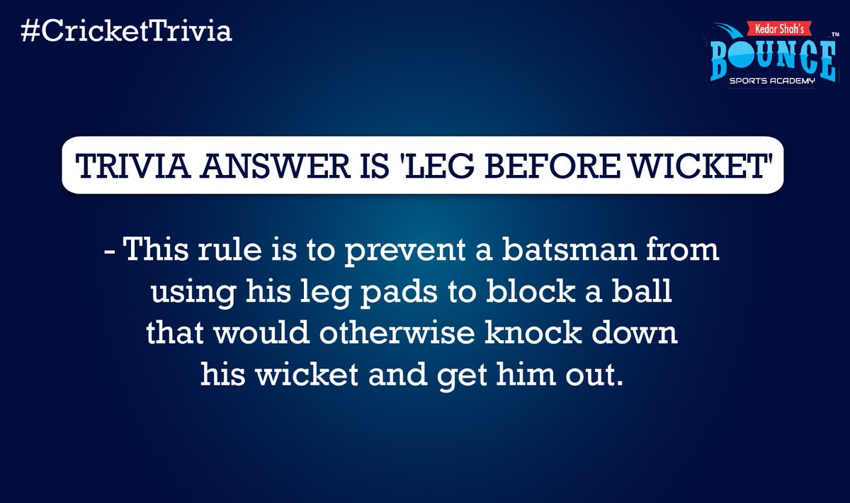 theBounceway's tweet photo. Know Your Game! 
Did you know ? 

#CricketTrivia
#KnowYourGame #BSATrivia #BSA #BounceSportsAcademy #Cricket #CricketTrivia #Sports #Passion https://t.co/lVsVZ1OIyx
