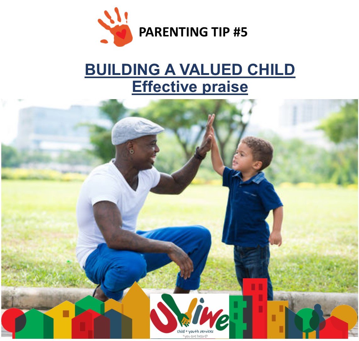 uviwechildyouth's tweet photo. #BUILDAVALUEDCHILD through #effectivepraise by describing #goodbehaviour. Show #approval by #words or #actions. #parentingtips https://t.co/7LSSsR9UHm