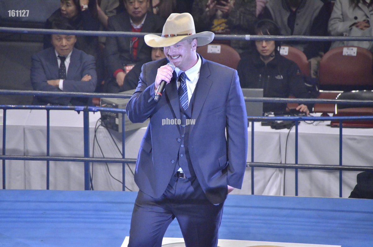 photo_pw's tweet photo. 2016.11.27 全日本両国
ジョー・ドーリング挨拶　#ajpw https://t.co/F1TJEAbdgB
