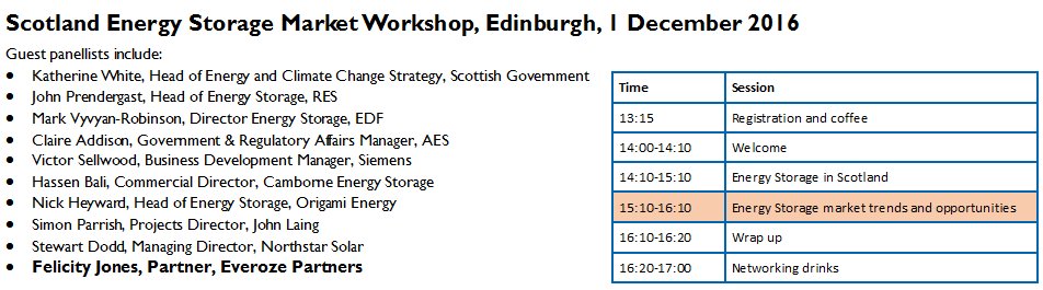 everozepartners's tweet photo. Everoze Partner Felicity Jones will share her views on Energy Storage market trends and opportunities in Edinburgh on Thursday. https://t.co/xs0aeS9T6R