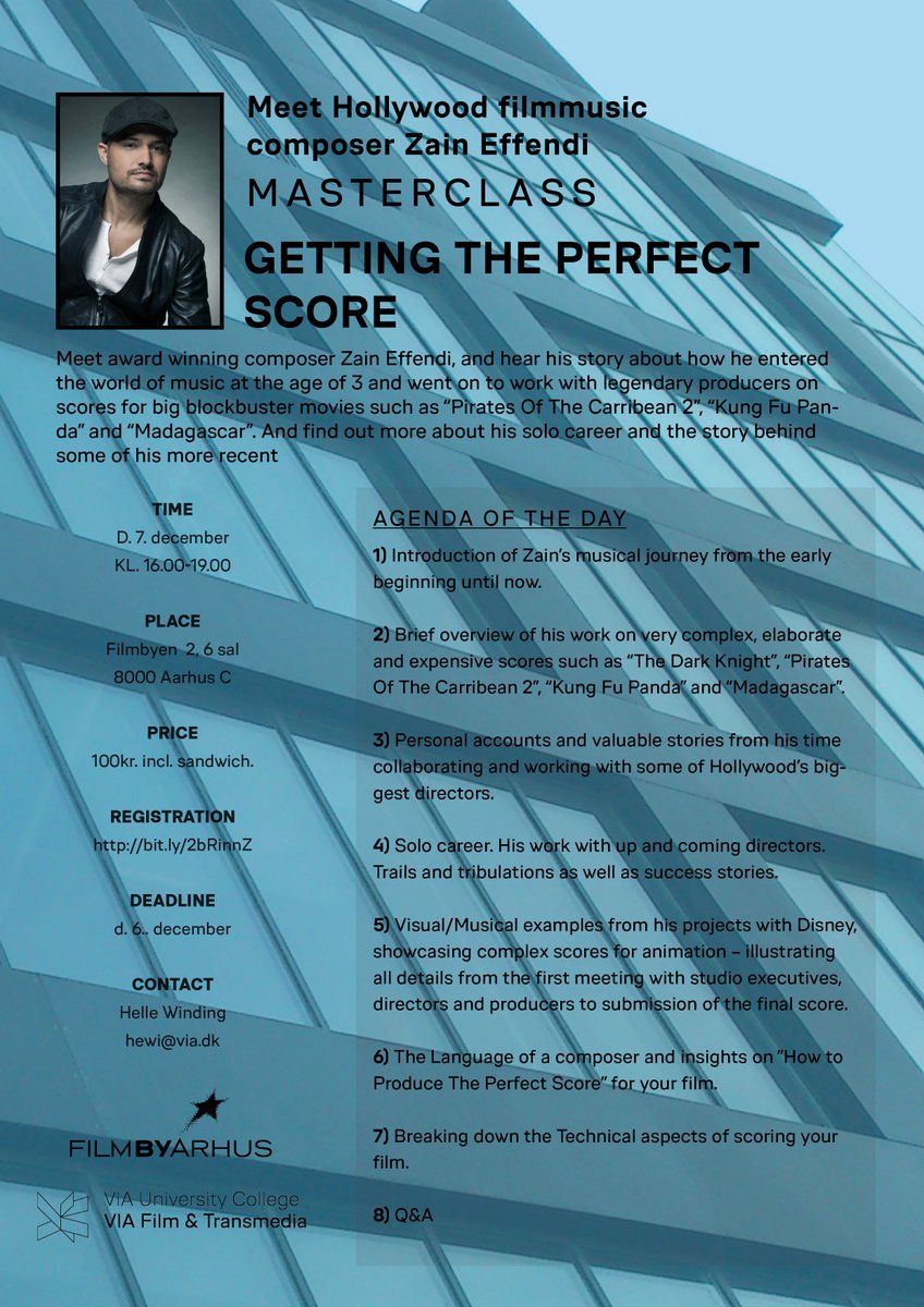 Den award vindende komponist Zain Effendi, kendt for musikken til bl.a. "The Dark Knight" kommer forbi filmbyen - viapay.dk/product/meet-h…