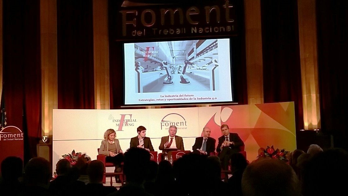 InstitutCerda's tweet photo. "Estratègies, reptes i oportunitats de la Indústria 4.0". Visió sobre Alemanya,França,Espanya i Catalunya #industrialmeeting @FomentTreball https://t.co/eT5xNBln5g
