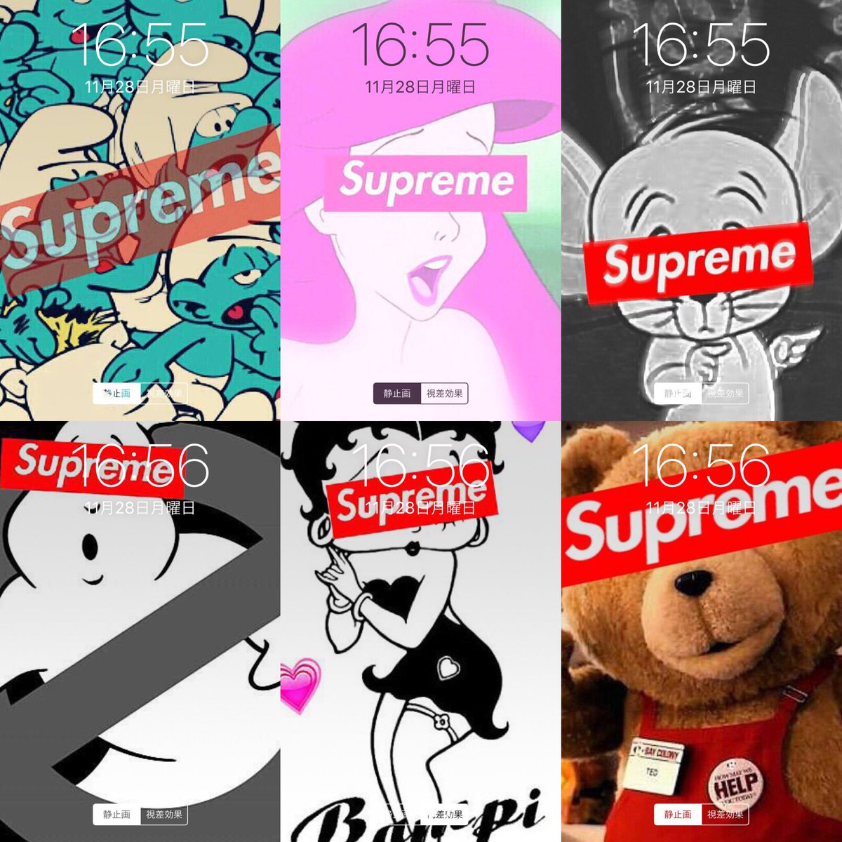 Natsu 第2弾 Supreme キャラクター ホーム画面にも使える ロック画像 欲しい人rt 欲しい人dm 欲しい人follow Natsuの加工