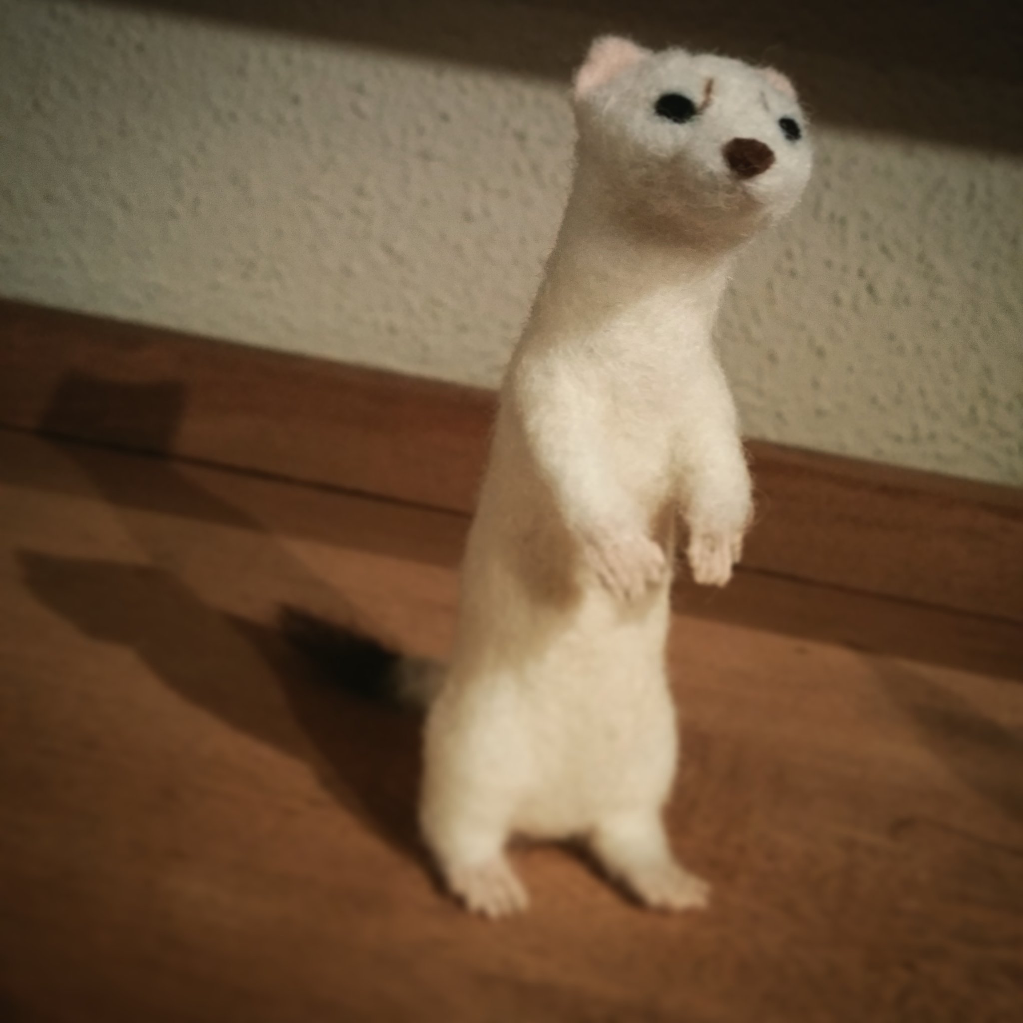 Yoshinobu 新作 オコジョ ひょいと立ち上がった姿がとても可愛いです イタチの仲間独特のキュッとしたが顔が好きです 個展会場にてお待ちしています T Co Oazhebp3vv 羊毛フェルト Yoshinobu オコジョ 吉祥寺 T Co Exx2soham0