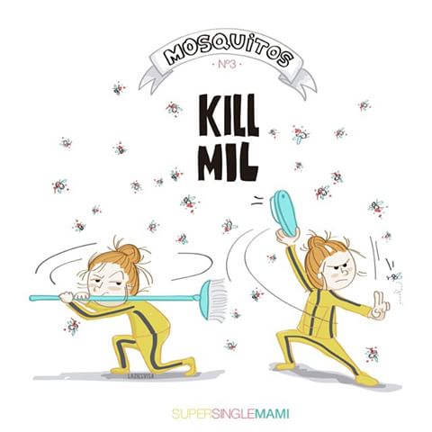 Relec_es's tweet photo. Nos ha encantado esta viñeta de Super Single Mami, ¡típica situación cuando no tienes tu Relec a mano! X) #HumorLunes #mosquitos https://t.co/ox3ok6cLrG