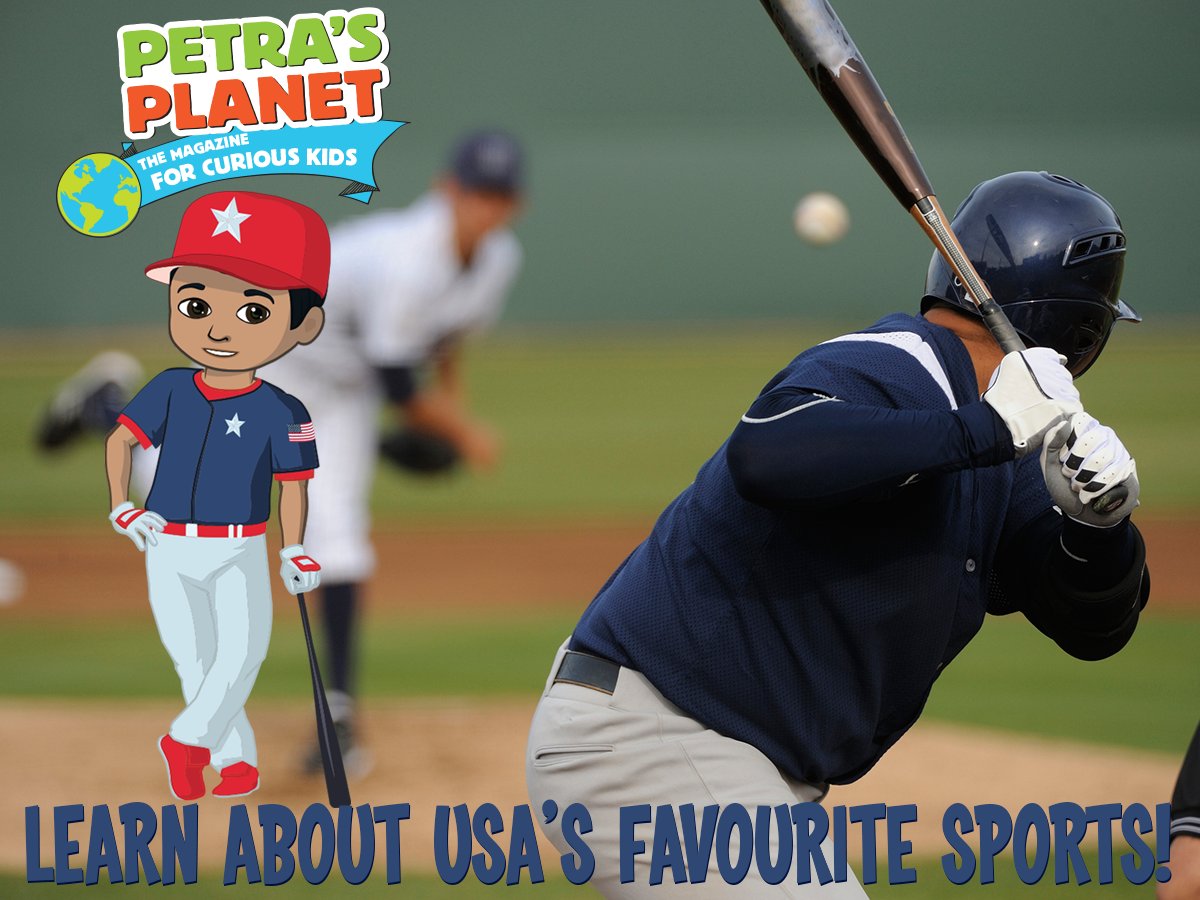 In this issue we visit the USA &amp; learn about one of the country's most popular sports! petrasplanetmagazine.com #baseball #sport4kids #petra