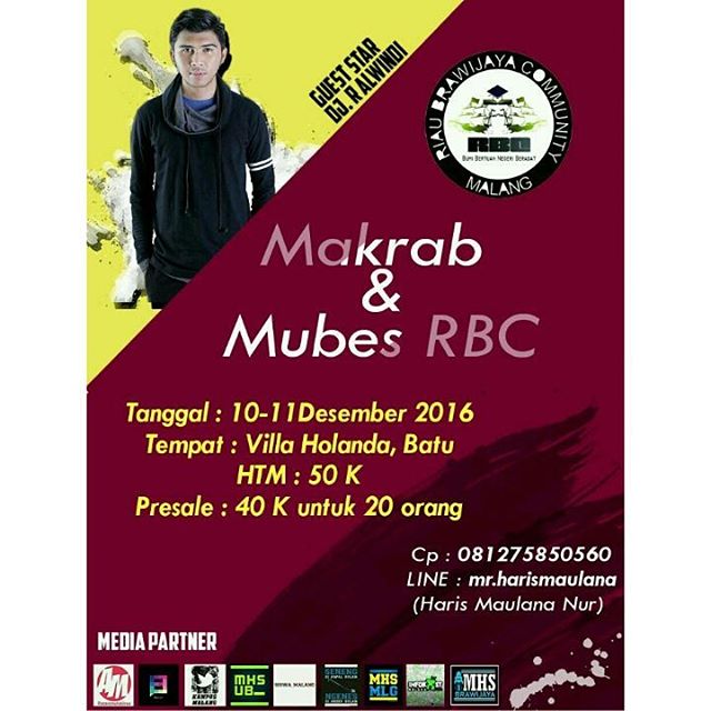 AcaraMahasiswa's tweet photo. #batu 10-11 Desember | @riaubrawijaya Community Present "TAKKAN HILANG MELAYU DI BUMI"
"MAKRAB &amp; MUBES RBC" https://t.co/Q32KLEBDm7