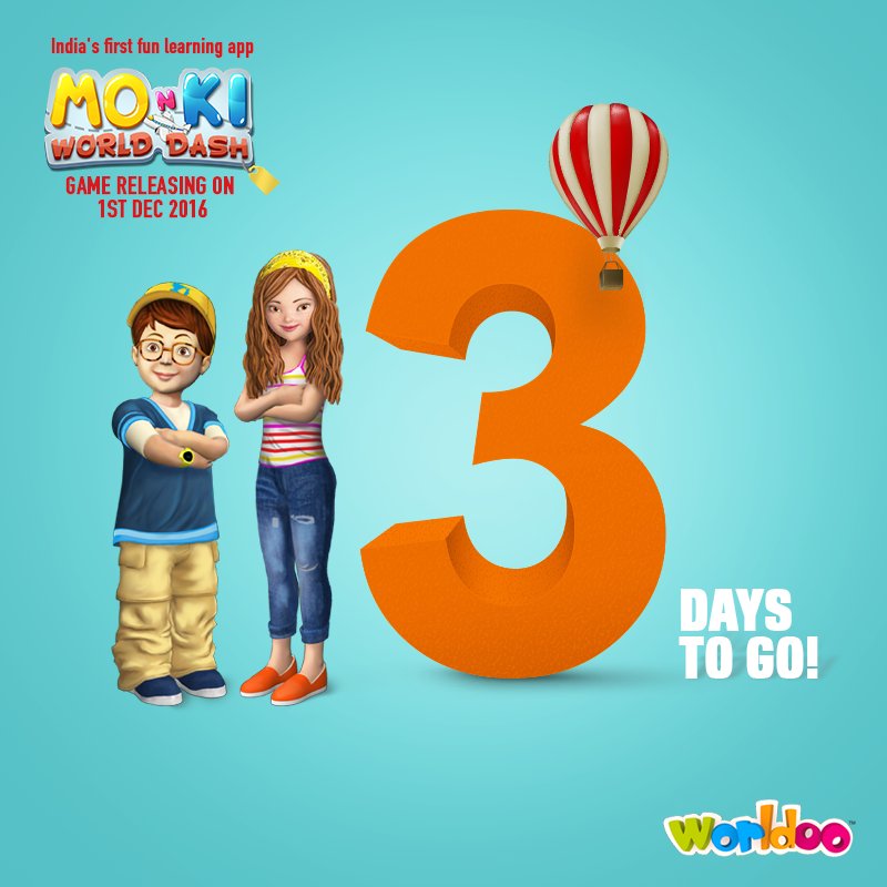 WorldooIndia's tweet photo. How thrilled are your little ones? World Dash is launching soon!
#MobileGame #MobileApp #FunLearningForKids #Kids #DigitalMommy #RunToScore https://t.co/AZeuiix6Cj