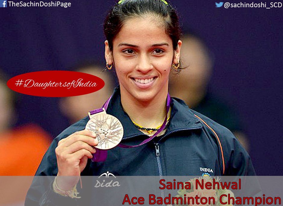 sachindoshi_SCD's tweet photo. India will always be grateful to you Saina Nehwal,hope to see you in action soon! #DaughtersOfIndia #ProjectLakshmi against #femalefoeticide https://t.co/S3RcKS6jGm