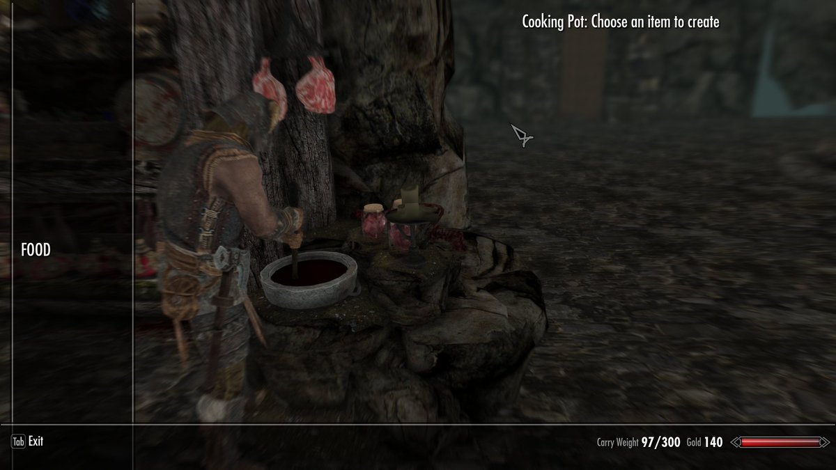 ToggleAI's tweet image. More pics of my WIP vampire player home mod, pretty happy with the custom storage and the blood potion mixing station #SkyrimSpecialEdition