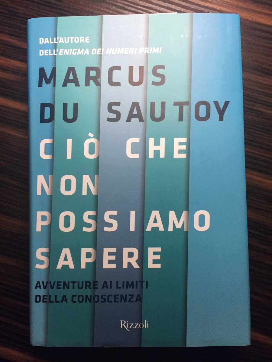 MarcusduSautoy's tweet photo. @LucaDOnofrio77 Impressive line up of books. #WhatweCannotKnow also available now in Italian https://t.co/4HXJukjsF7