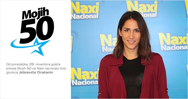 NaxiRadio's tweet photo. Od ponedeljka 28. novembra gošća emisije "Mojih 50" 
biće glumica
Jelisaveta Orašanin.
RADIO FANTASY NAXI 
https://t.co/8UUVzvDKnj https://t.co/KK1JQxGmwc