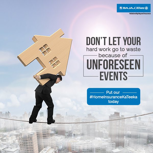 bajajgeneral's tweet photo. Your home is the result of your hard work. Why not protect it with our #HomeInsuranceKaTeeka?
To know more, visit: https://t.co/dqNA5TenX8 https://t.co/Cdf2omn9qK