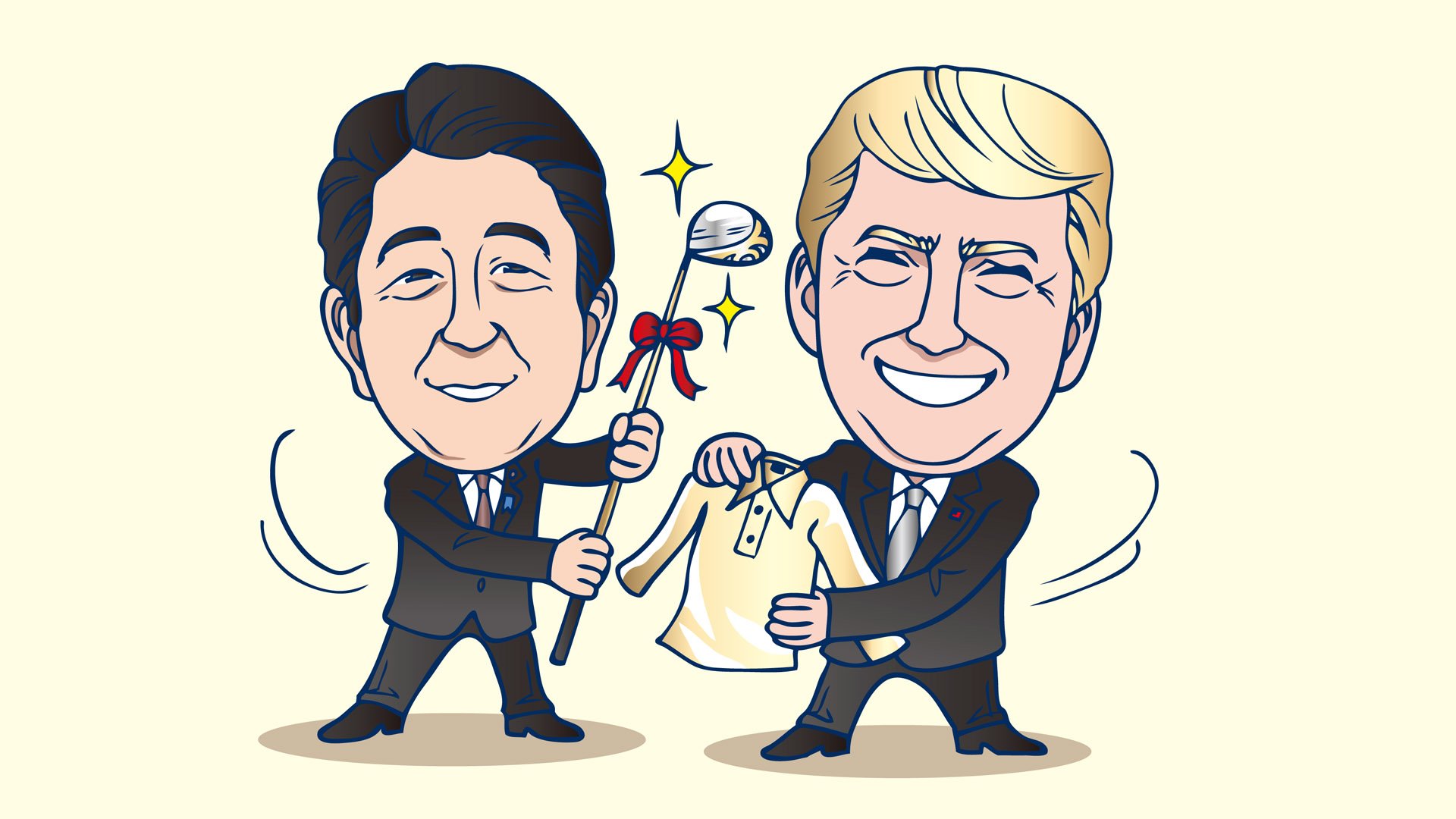 佐伯ウサギ Auf Twitter 安倍総理大臣とトランプ氏がppapを踊る似顔絵イラストなどを描かせて頂きました 今放送中のｅテレ ｒの法則にて Abeshinzo Trump Ppap ピコ太郎 安倍首相 Rの法則 T Co O6oxdee2o6 Twitter