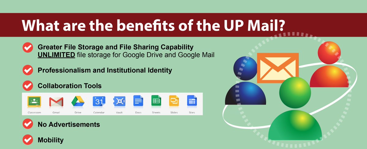 UP_ICT's tweet photo. Benefits of #UPMail https://t.co/2jqZ3z8D2F