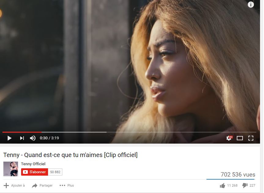 infact's tweet photo. Déjà plus de 700 000 vues pour le nouveau clip de @TennyOfficiel "Quand est-ce que tu m'aimes" #cenestqueledebut https://t.co/oWsGofdVbN