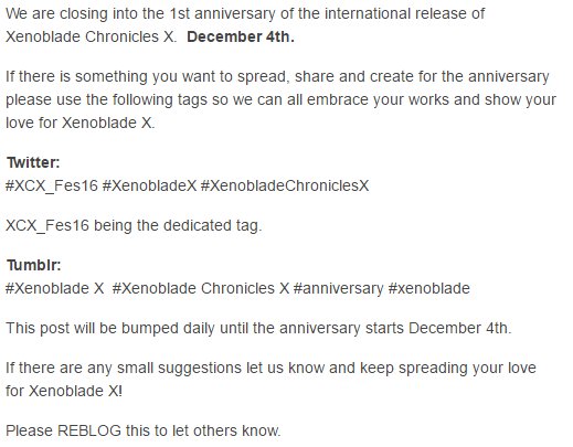 PSA Announcement.  Please RETWEET!!  #XenobladeChroniclesX #XenobladeX #XCX_Fes16
kingddd17.tumblr.com/post/153777522…