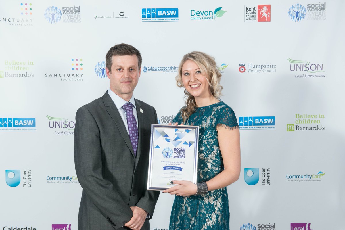Essex_CC's tweet photo. Congratulations also to Aimee Weston, Silver Award for Children's Social Worker of the Year at #SWA16 https://t.co/0zvZLOeROk