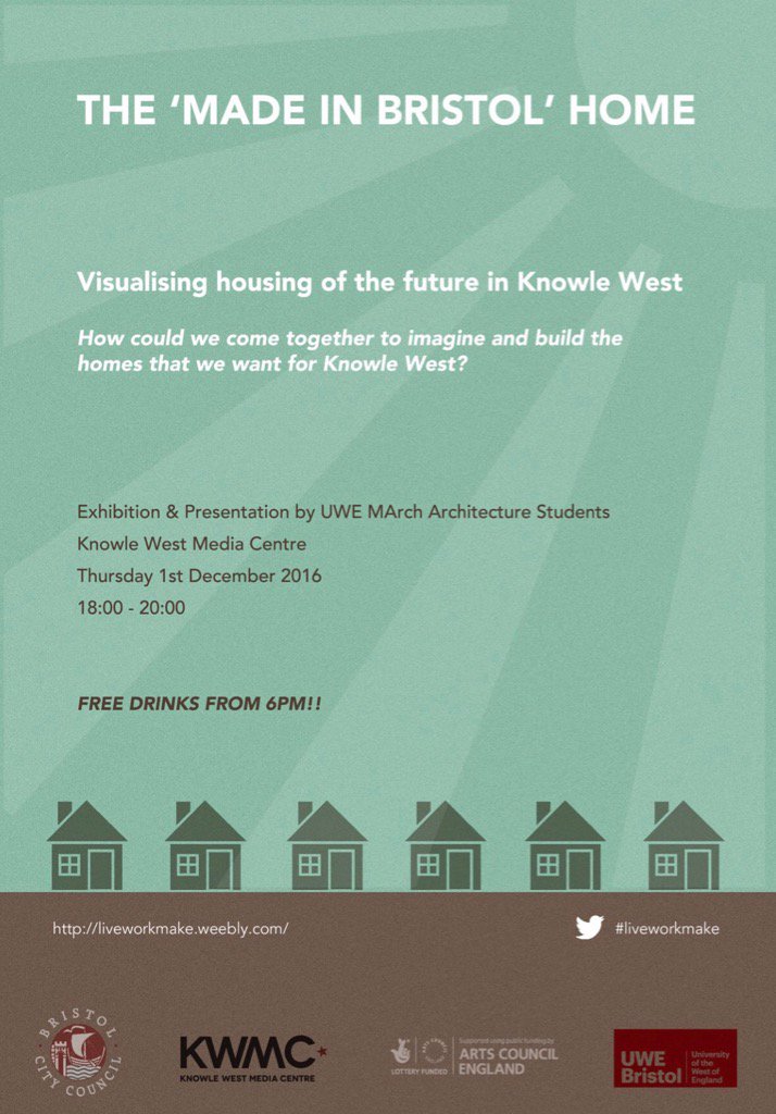 TweetEco's tweet photo. Interested in #ukhousing? Come along to @knowlewestmedia  Thursday @ 6:00 to see what #liveworkmake means @uwearch https://t.co/uSj75DNEEK