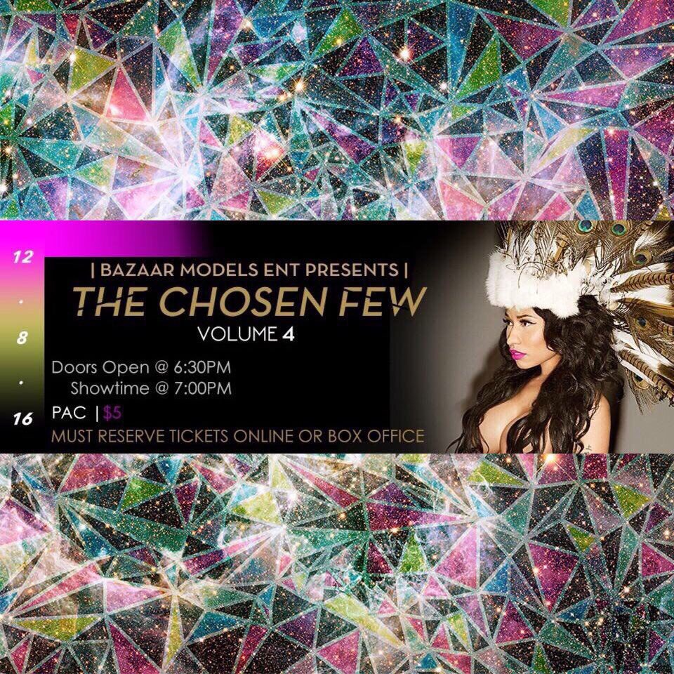 Chelss__Nicolee's tweet photo. BAZAAR MODELS (@umes_bazaarent) PRESENTS... The Chosen Few Volume 4,
12/08/16 @ 7 PM
$5 BE THERE
#UMES #BAZAARMODELS https://t.co/UhnAgBsiPy