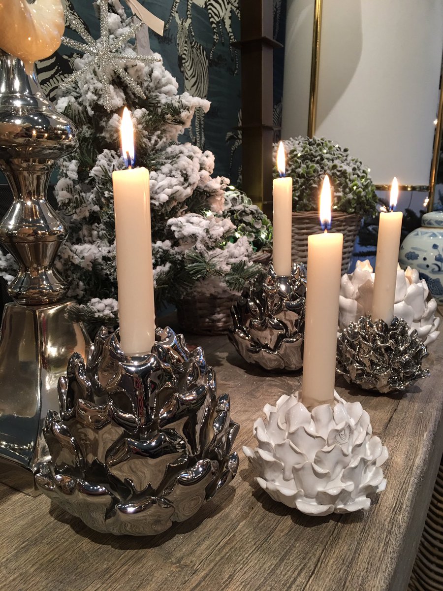 AcanthusHome's tweet photo. Cosy glow for the afternoon in Edinburgh with our #lenebjerre conga candle holders in silver and white #hygge #christmas #edinburgh https://t.co/xQY8gYkRsj