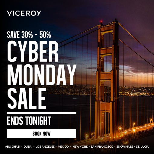 ViceroyRM's tweet photo. Aaaaaand … go. Our Cyber Monday offers are here with 30-50% off. https://t.co/HhgNHRD6lt
