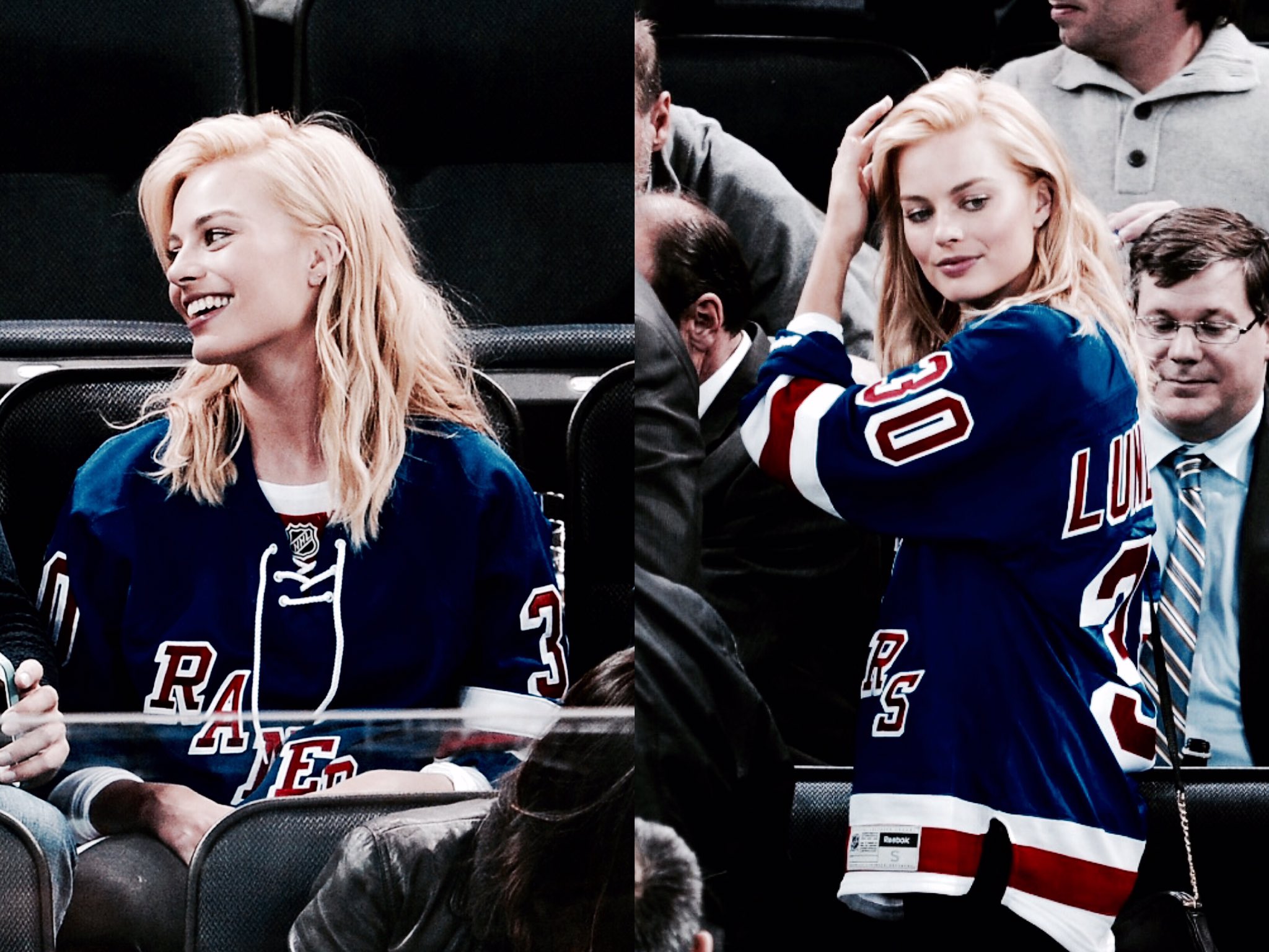 Margot Robbie's emotional journey watching Hockey. : r/pics