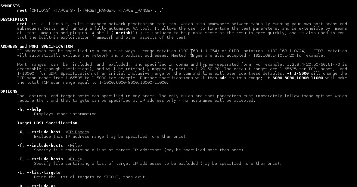 KitPloit's tweet image. NEET - Network Enumeration and Exploitation Tool goo.gl/SMuO9r #Enumeration #Gathering #GNU