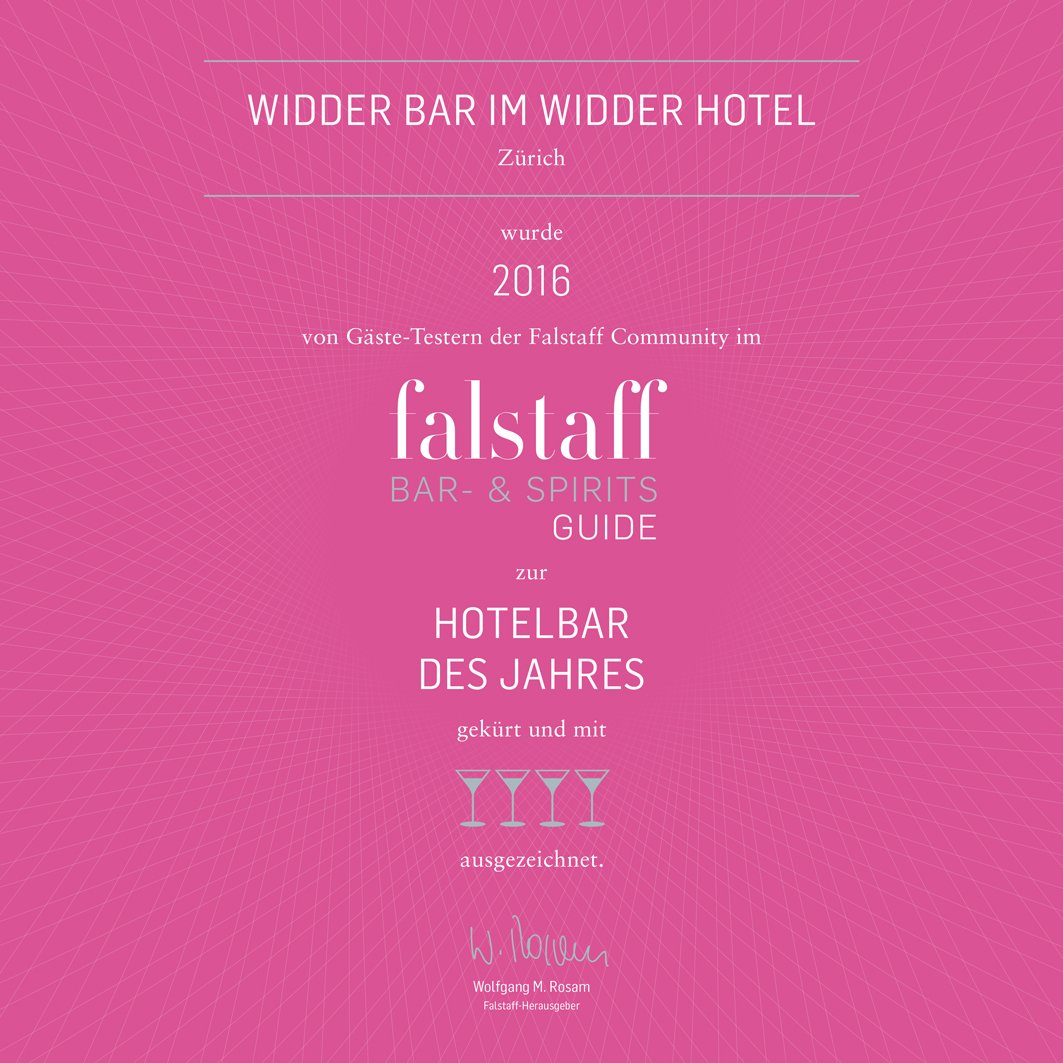 WidderHotel's tweet photo. Herzlichen Dank an die @falstaff für die Kürung und Auszeichnungen zur "Bar des Jahres" und "Bartender des Jahres" @DKHY #widderbar #winner https://t.co/G365GNQzNK
