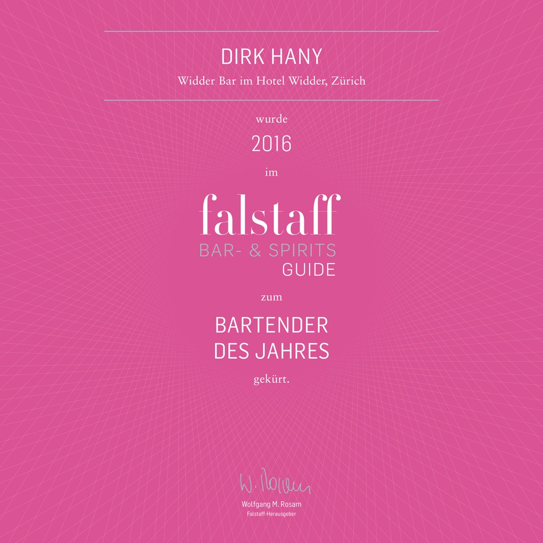 Herzlichen Dank an die <a href="/falstaff/">FALSTAFF</a> für die Kürung und Auszeichnungen zur "Bar des Jahres" und "Bartender des Jahres" <a href="/DKHY/">Dirk Hany</a> #widderbar #winner