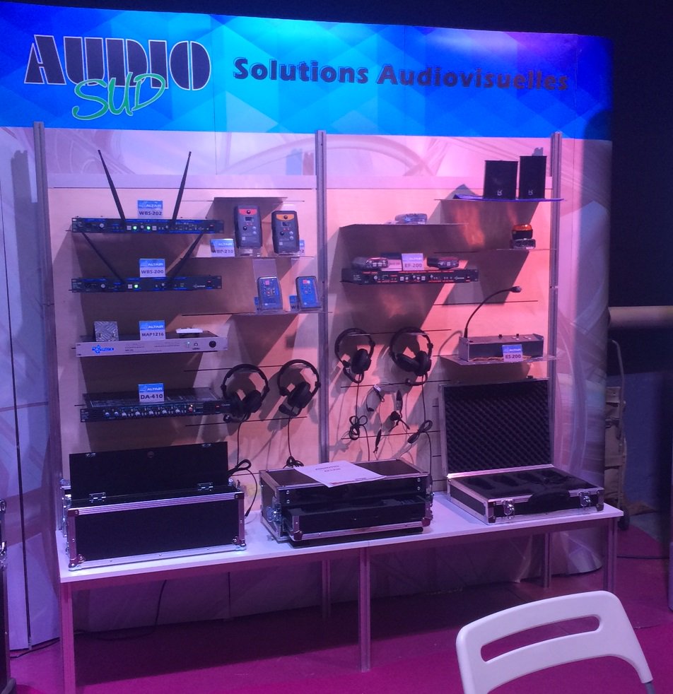 altairaudio's tweet photo. ALTAIR #intercom and #ProAudio products exposed at AUDIOSUD booth during the last @satisexpo .
Always thaks for the support! https://t.co/PYgtqEuico
