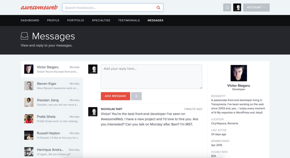AwesomeWebist's tweet image. New messaging system coming soon!