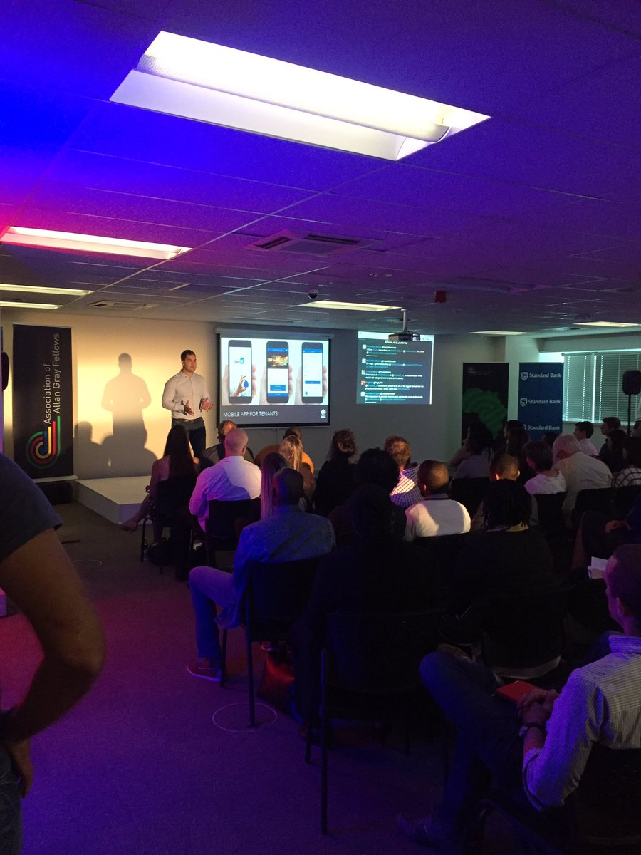 Wat_Ferg's tweet photo. . @B_D_Shaw The CEO and fine gent of @HouseME_za telling us all about the new way to rent #AGOFE2demo https://t.co/zYddGQ7Bu5