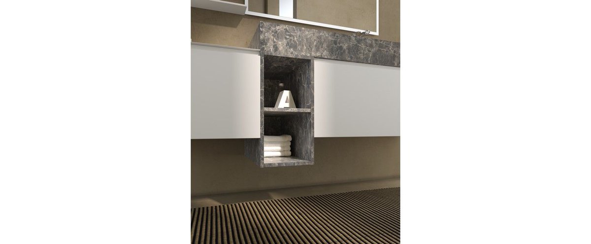 CasainCeramiche's tweet photo. Gola Comp_36 di #Archeda. Il #mobilebagno laccato bianco opaco con il vano a giorno e il top in HPL Brown con la #vasca in Ocritech https://t.co/o4BcwOnSmB
