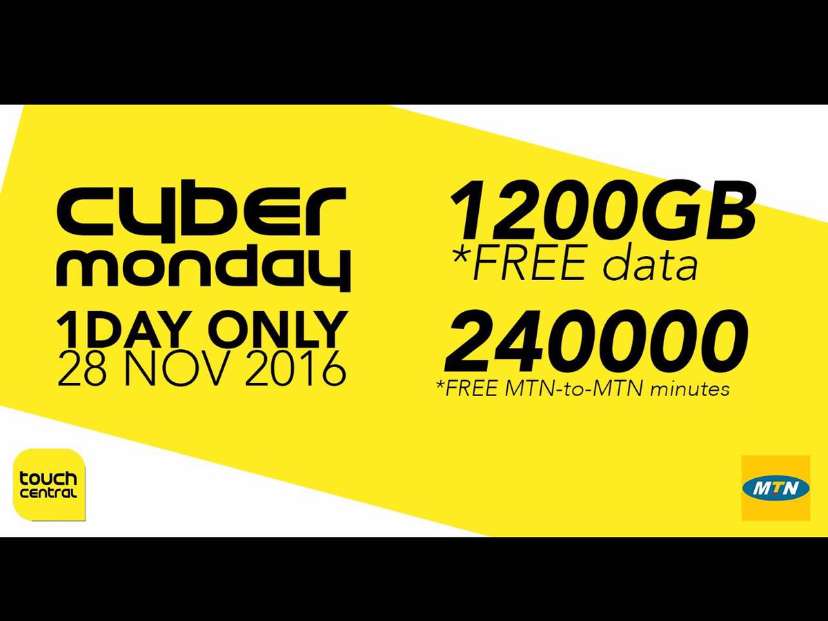 TheTouchdown326's tweet photo. In fight for Data,MTN is giving you 50Gig +10 000min at R149 for the next 24mnths. #Datafalling on @touchcentral from 8:am-5pm at MTN stores https://t.co/rkXk7DvbGV
