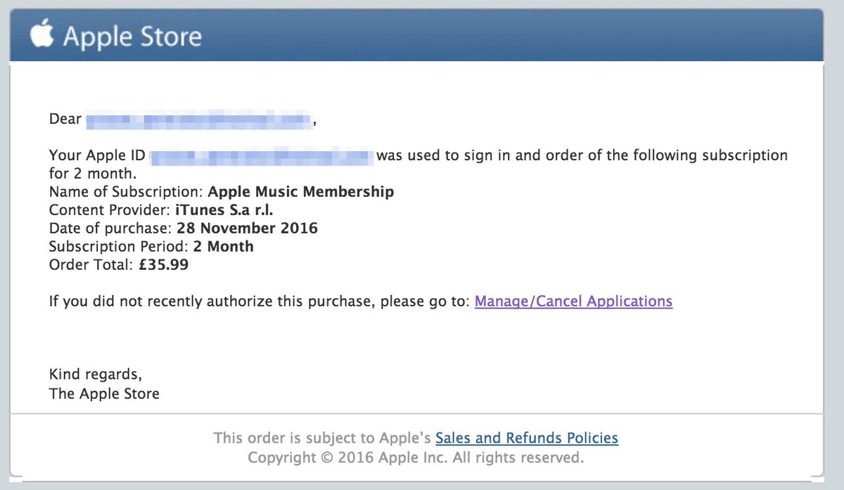 Fake Apple notices coming out - take care folks - they feel really plausible